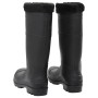 Botas de agua con calcetines extraíbles negro número 45 PVC de , Vadeadores para caza y para pesca - Ref: Foro24-137603, Prec...