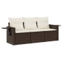 3-piece garden sofa set and brown synthetic rattan cushions by , Garden sets - Ref: Foro24-3252200, Price: 218,38 €, Discount: %