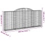 Gabion baskets 25 pcs arc shape iron 300x50x120/140cm by , Pots and planters - Ref: Foro24-3146554, Price: 2,00 €, Discount: %