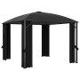 Pavillon mit anthrazitgrauen Vorhängen 300x300x265 cm von vidaXL, Zelte und Pavillons - Ref: Foro24-48600, Preis: 685,04 €, R...