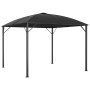 Gazebo with anthracite gray curtains 300x300x265 cm