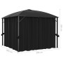 Pavillon mit anthrazitgrauen Vorhängen 300x300x265 cm von vidaXL, Zelte und Pavillons - Ref: Foro24-48600, Preis: 685,99 €, R...