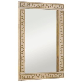 Bathroom mirror solid acacia wood and glass 50x70x2.5 cm by , Mirrors - Ref: Foro24-358279, Price: 68,26 €, Discount: %