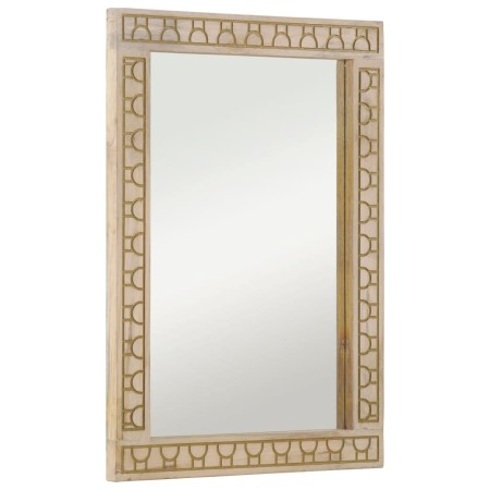 Bathroom mirror solid acacia wood and glass 50x70x2.5 cm by , Mirrors - Ref: Foro24-358279, Price: 68,26 €, Discount: %