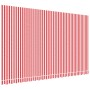 Red and white striped awning replacement fabric 5x3 m by , Awnings - Ref: Foro24-367720, Price: 67,72 €, Discount: %