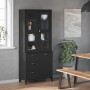 Aparador alto VIKEN madera maciza de pino negro 80x40x190 cm de , Aparadores - Ref: Foro24-3207145, Precio: 335,99 €, Descuen...