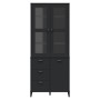 Aparador alto VIKEN madera maciza de pino negro 80x40x190 cm de , Aparadores - Ref: Foro24-3207145, Precio: 335,99 €, Descuen...