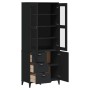 Aparador alto VIKEN madera maciza de pino negro 80x40x190 cm de , Aparadores - Ref: Foro24-3207145, Precio: 335,99 €, Descuen...