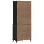 Aparador alto VIKEN madera maciza de pino negro 80x40x190 cm de , Aparadores - Ref: Foro24-3207145, Precio: 335,99 €, Descuen...