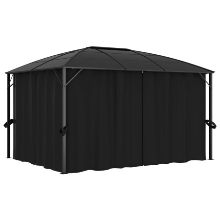 Gazebo with anthracite gray curtains 400x300x265 cm by vidaXL, Tents and gazebos - Ref: Foro24-48601, Price: 754,69 €, Discou...