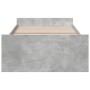 Concrete gray engineered wood bed with drawers 75x190 cm by , Beds and slatted bases - Ref: Foro24-3280352, Price: 115,31 €, ...