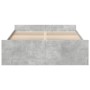 Concrete gray engineered wood bed with drawers 140x190 cm by , Beds and slatted bases - Ref: Foro24-3280310, Price: 147,77 €,...