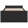 Black engineered wood bed with drawers 75x190 cm by , Beds and slatted bases - Ref: Foro24-3280350, Price: 118,89 €, Discount: %