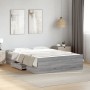 Sonoma gray engineered wood bed with drawers 140x190 cm by , Beds and slatted bases - Ref: Foro24-3280312, Price: 148,99 €, D...