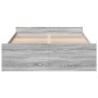 Sonoma gray engineered wood bed with drawers 140x190 cm by , Beds and slatted bases - Ref: Foro24-3280312, Price: 149,58 €, D...