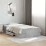 Cama con cajones madera ingeniería gris hormigón 90x200 cm de , Camas y somieres - Ref: Foro24-3280338, Precio: 125,99 €, Des...