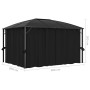 Gazebo with anthracite gray curtains 400x300x265 cm by vidaXL, Tents and gazebos - Ref: Foro24-48601, Price: 754,69 €, Discou...