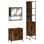 3-piece bathroom furniture set smoked oak plywood by , Bathroom furniture - Ref: Foro24-3214682, Price: 193,88 €, Discount: %