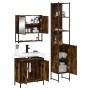 3-piece bathroom furniture set smoked oak plywood by , Bathroom furniture - Ref: Foro24-3214682, Price: 193,88 €, Discount: %