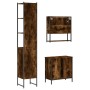 3-piece bathroom furniture set smoked oak plywood by , Bathroom furniture - Ref: Foro24-3214682, Price: 193,88 €, Discount: %