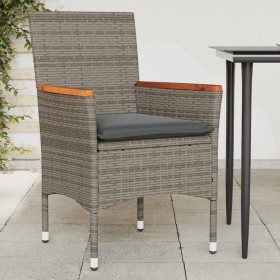 Garten Vorhänge mit Kissen 2 Sie synthetische grau rattan von , Gartenstühle - Ref: Foro24-368120, Preis: 150,99 €, Rabatt: %