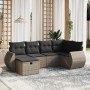 6-piece garden furniture set and gray synthetic rattan cushions by , Garden sets - Ref: Foro24-3264106, Price: 424,30 €, Disc...