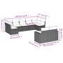 Gartensofa Set 9 Stück und braune synthetische Rattankissen von , Gartensets - Ref: Foro24-3219413, Preis: 603,33 €, Rabatt: %