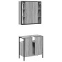 Set de muebles de baño 2 pzas madera contrachapada gris sonoma de , Muebles de baño - Ref: Foro24-3214718, Precio: 124,15 €, ...