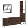 4-piece bathroom furniture set in brown oak plywood by , Bathroom furniture - Ref: Foro24-3214694, Price: 238,71 €, Discount: %