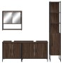 4-piece bathroom furniture set in brown oak plywood by , Bathroom furniture - Ref: Foro24-3214694, Price: 238,71 €, Discount: %