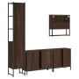 4-piece bathroom furniture set in brown oak plywood by , Bathroom furniture - Ref: Foro24-3214694, Price: 238,71 €, Discount: %