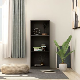 3-level black engineered wood shelf 40x24x109 cm by vidaXL, Bookcases and shelves - Ref: Foro24-800829, Price: 38,48 €, Disco...