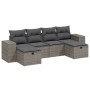 6-piece garden furniture set and gray synthetic rattan cushions by , Garden sets - Ref: Foro24-3264476, Price: 401,08 €, Disc...