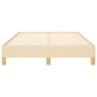 Estructura de cama tela crema 120x190 cm de , Camas y somieres - Ref: Foro24-379494, Precio: 96,51 €, Descuento: %