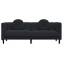 Sofa mit Kissen 3 Quadrate schwarz Samt von , Sofas - Ref: Foro24-372647, Preis: 367,20 €, Rabatt: %