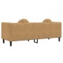 3 seater brown velvet sofa with cushions by , Sofas - Ref: Foro24-372651, Price: 293,04 €, Discount: %