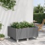 Planter with wheels PP light gray 100x80x54 cm by , Pots and planters - Ref: Foro24-367982, Price: 179,43 €, Discount: %