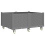 Planter with wheels PP light gray 100x80x54 cm by , Pots and planters - Ref: Foro24-367982, Price: 179,43 €, Discount: %