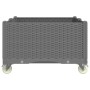 Planter with wheels PP light gray 100x80x54 cm by , Pots and planters - Ref: Foro24-367982, Price: 179,43 €, Discount: %