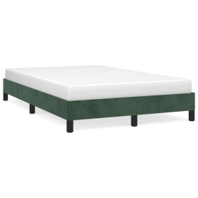 Estructura de cama terciopelo verde 120x190 cm de , Camas y somieres - Ref: Foro24-379505, Precio: 97,99 €, Descuento: %