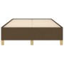 Dark brown fabric bed frame 120x190 cm by , Beds and slatted bases - Ref: Foro24-379518, Price: 116,52 €, Discount: %