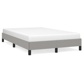 Estructura de cama tela gris claro 120x190 cm de , Camas y somieres - Ref: Foro24-379482, Precio: 102,99 €, Descuento: %