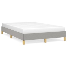 Estructura de cama tela gris claro 120x190 cm de , Camas y somieres - Ref: Foro24-379489, Precio: 96,62 €, Descuento: %