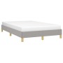 Estructura de cama tela gris claro 120x190 cm de , Camas y somieres - Ref: Foro24-379489, Precio: 96,38 €, Descuento: %