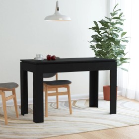 Mesa de comedor de madera contrachapada negro 120x60x76 cm de vidaXL, Mesas de cocina y de comedor - Ref: Foro24-800757, Prec...