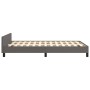 Bed frame with headboard gray synthetic leather 120x190 cm by , Beds and slatted bases - Ref: Foro24-379545, Price: 112,82 €,...