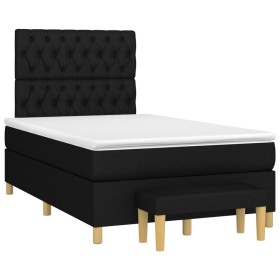 Cama box spring con colchón tela negro 120x190 cm de , Camas y somieres - Ref: Foro24-3270427, Precio: 429,73 €, Descuento: %