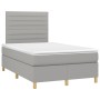 Cama box spring con colchón y LED tela gris claro 120x190 cm de , Camas y somieres - Ref: Foro24-3270253, Precio: 416,06 €, D...