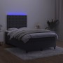 Box spring bed with mattress and LED black velvet 120x190 cm by , Beds and slatted bases - Ref: Foro24-3270337, Price: 419,36...