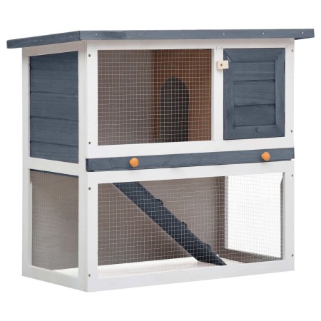 Rabbit cage with 1 gray wooden door by vidaXL, Cages and habitats for small animals - Ref: Foro24-170831, Price: 99,99 €, Dis...